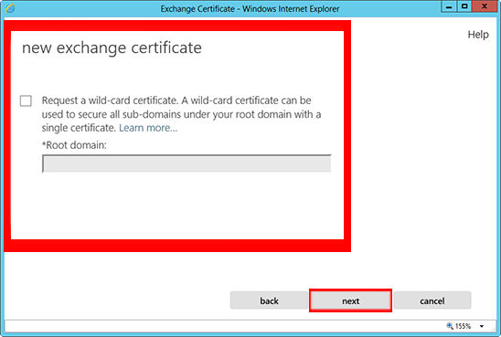 Only do this step if you are getting a Wildcard Certificate. If not, skip this step.